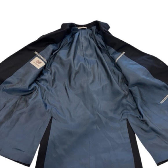 Hickey Freeman 100% Worsted Wool Navy Blazer Sport Coat 48L Made in USA EUC - Picture 5 of 8